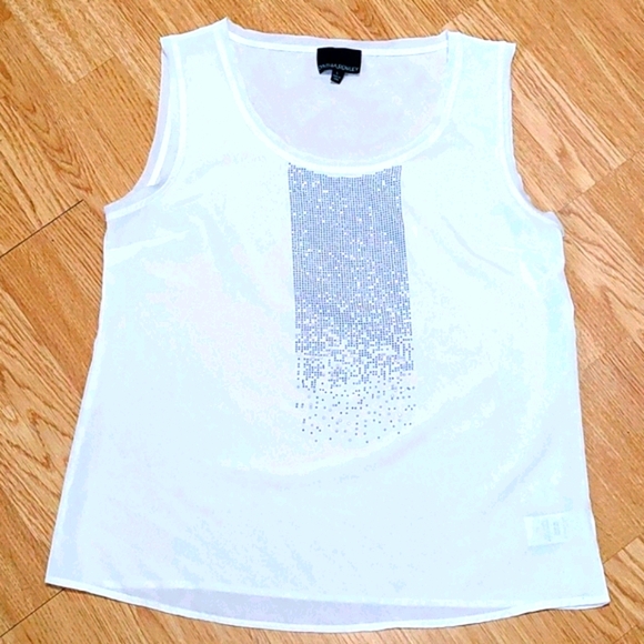 Anthropologie Cynthia Rowley Embellished White Blouse - Picture 3 of 4